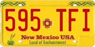 NM license plate 595TFI