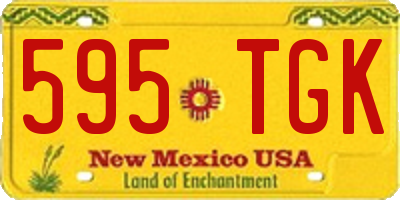NM license plate 595TGK