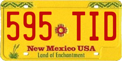 NM license plate 595TID