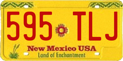 NM license plate 595TLJ
