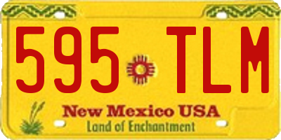 NM license plate 595TLM
