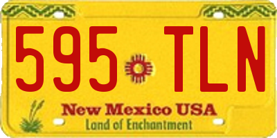NM license plate 595TLN