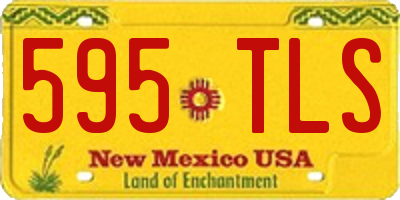 NM license plate 595TLS