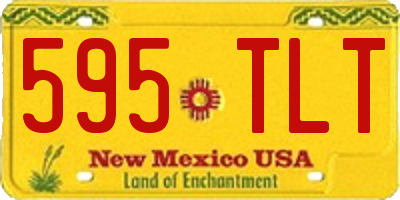 NM license plate 595TLT