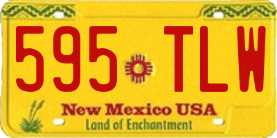 NM license plate 595TLW
