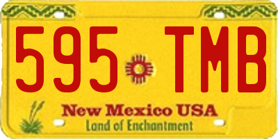 NM license plate 595TMB