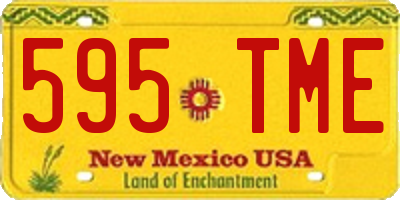 NM license plate 595TME