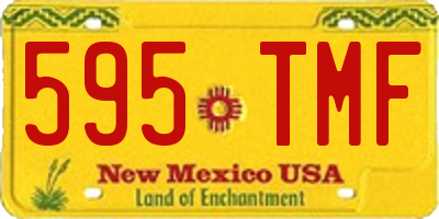 NM license plate 595TMF