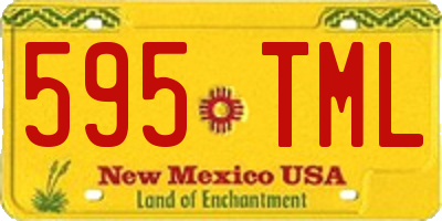 NM license plate 595TML