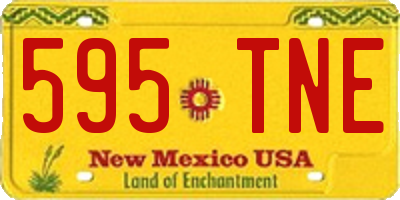 NM license plate 595TNE