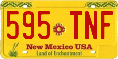 NM license plate 595TNF
