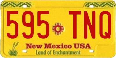 NM license plate 595TNQ