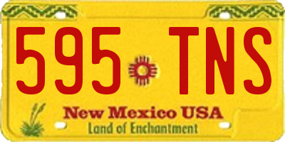 NM license plate 595TNS