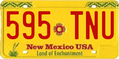 NM license plate 595TNU