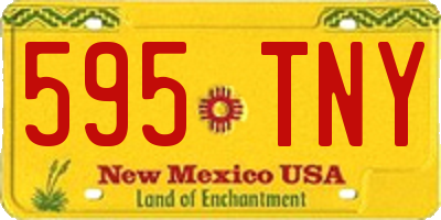 NM license plate 595TNY