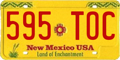 NM license plate 595TOC
