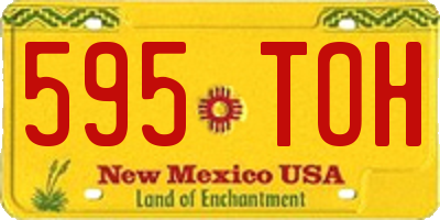 NM license plate 595TOH