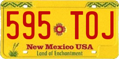NM license plate 595TOJ