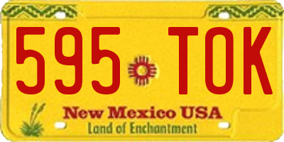 NM license plate 595TOK