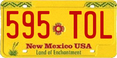 NM license plate 595TOL