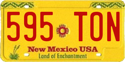 NM license plate 595TON