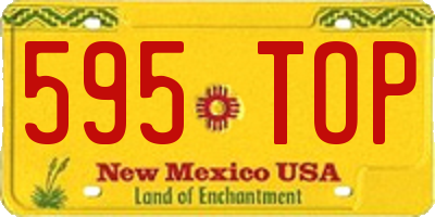 NM license plate 595TOP