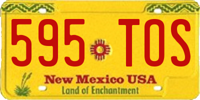 NM license plate 595TOS