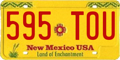NM license plate 595TOU