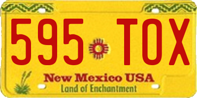 NM license plate 595TOX