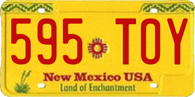 NM license plate 595TOY