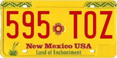 NM license plate 595TOZ