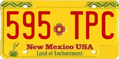 NM license plate 595TPC