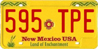 NM license plate 595TPE