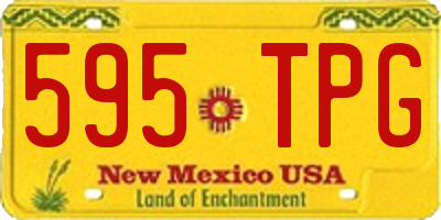 NM license plate 595TPG