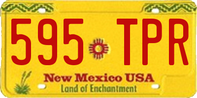 NM license plate 595TPR