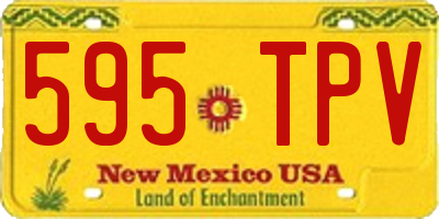 NM license plate 595TPV