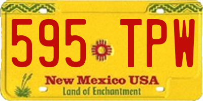 NM license plate 595TPW