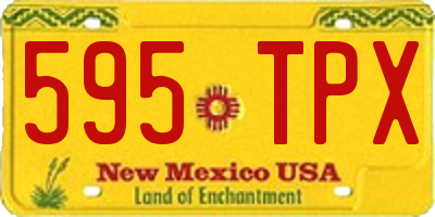 NM license plate 595TPX