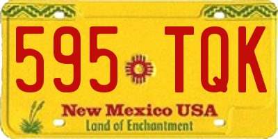 NM license plate 595TQK