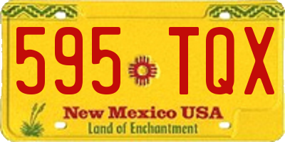 NM license plate 595TQX