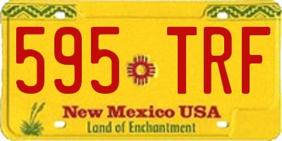 NM license plate 595TRF