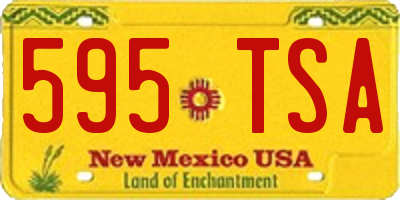 NM license plate 595TSA