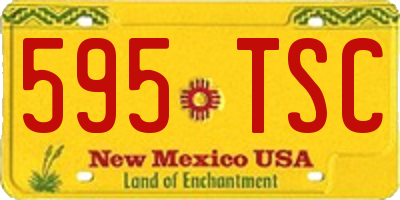NM license plate 595TSC