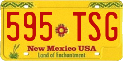 NM license plate 595TSG