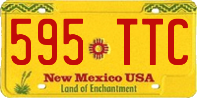 NM license plate 595TTC