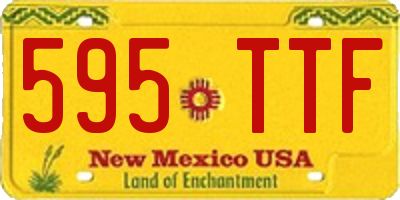 NM license plate 595TTF