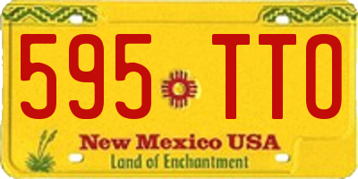 NM license plate 595TTO