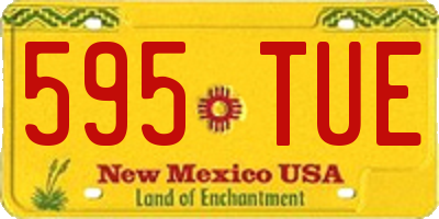 NM license plate 595TUE