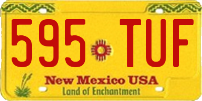 NM license plate 595TUF