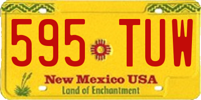 NM license plate 595TUW